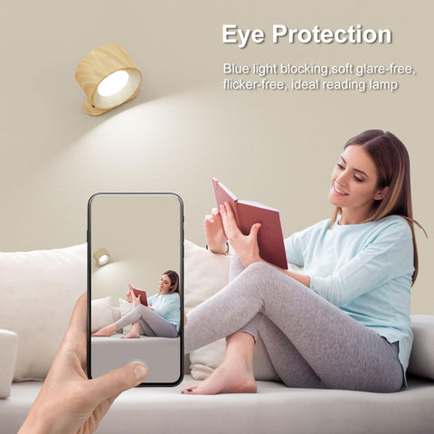 Koopala cordless bedside lamp ideal for reading in bed.