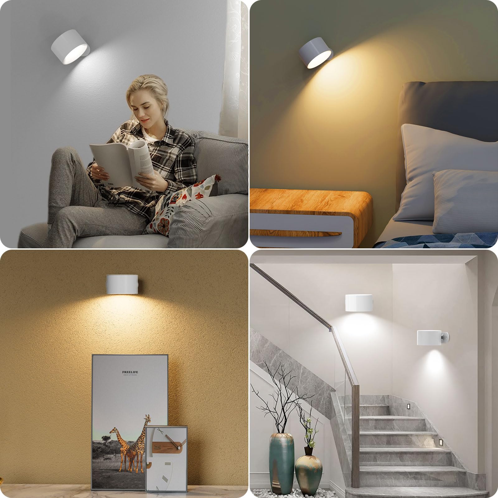 Koopala cordless bedside lamp ideal for bedtime reading and mood lighting.