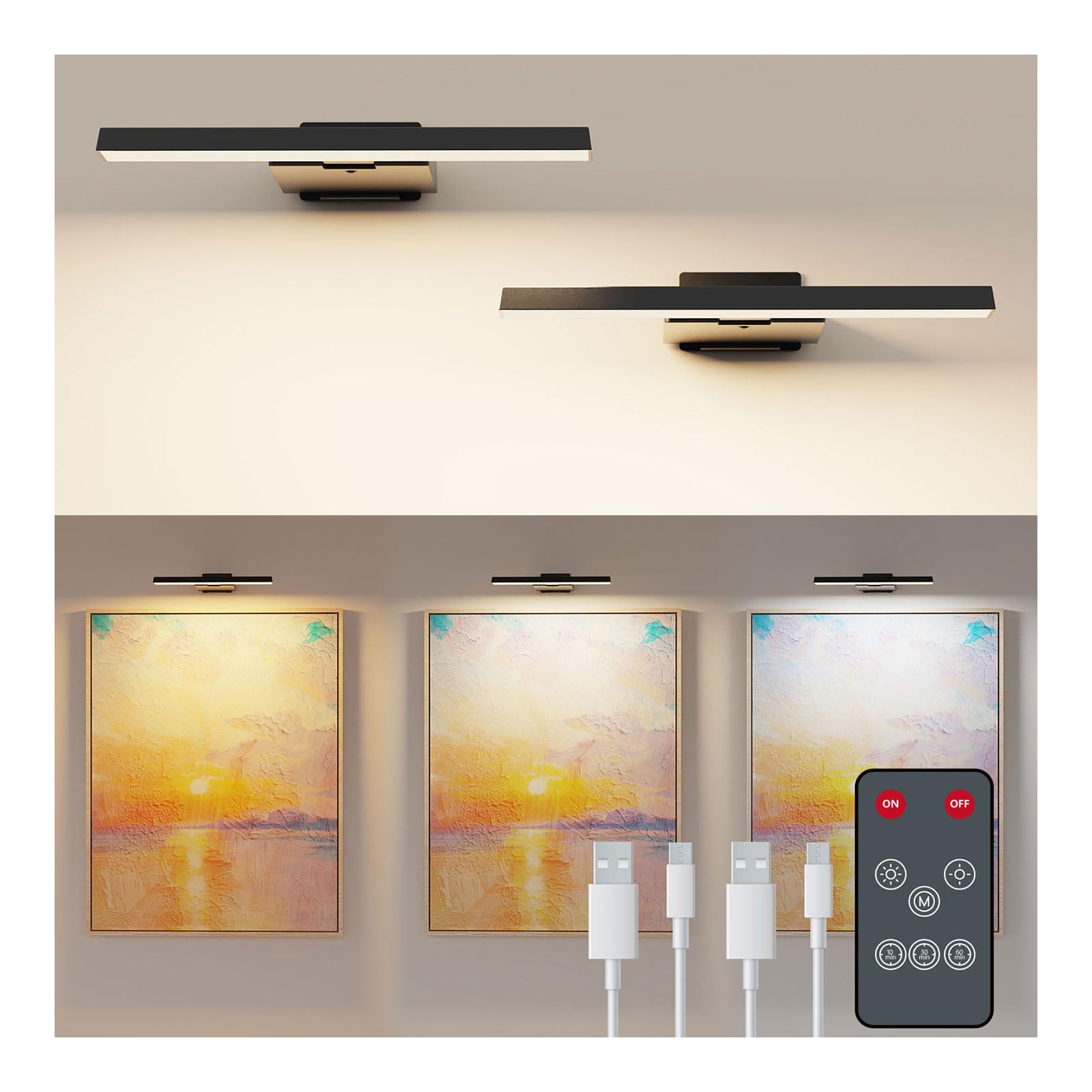 Koopala LED picture light over a dartboard with vivid, accurate color