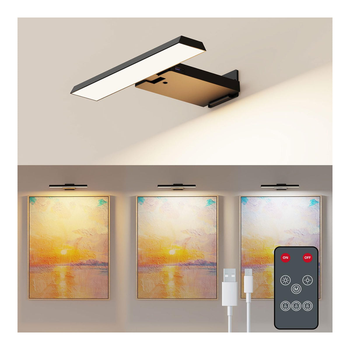 Koopala LED picture light over a dartboard delivering vibrant, even illumination