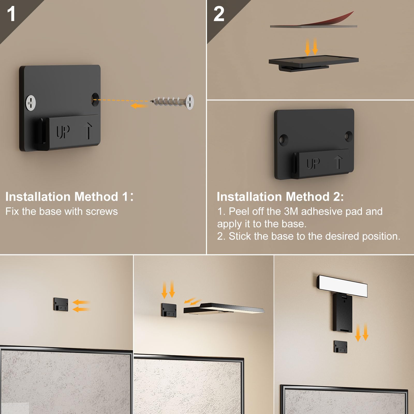 Koopala LED picture light over shelves for even lighting
