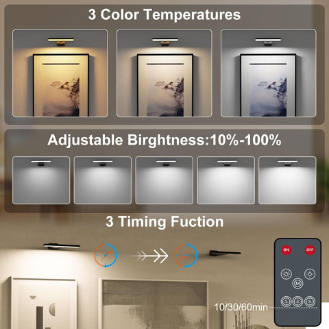 Koopala LED picture light wall-mounted in a modern display setup