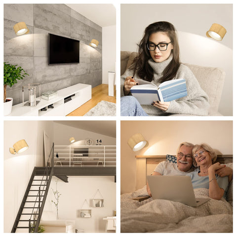 Koopala LED sconce ideal for bedside reading or mood lighting