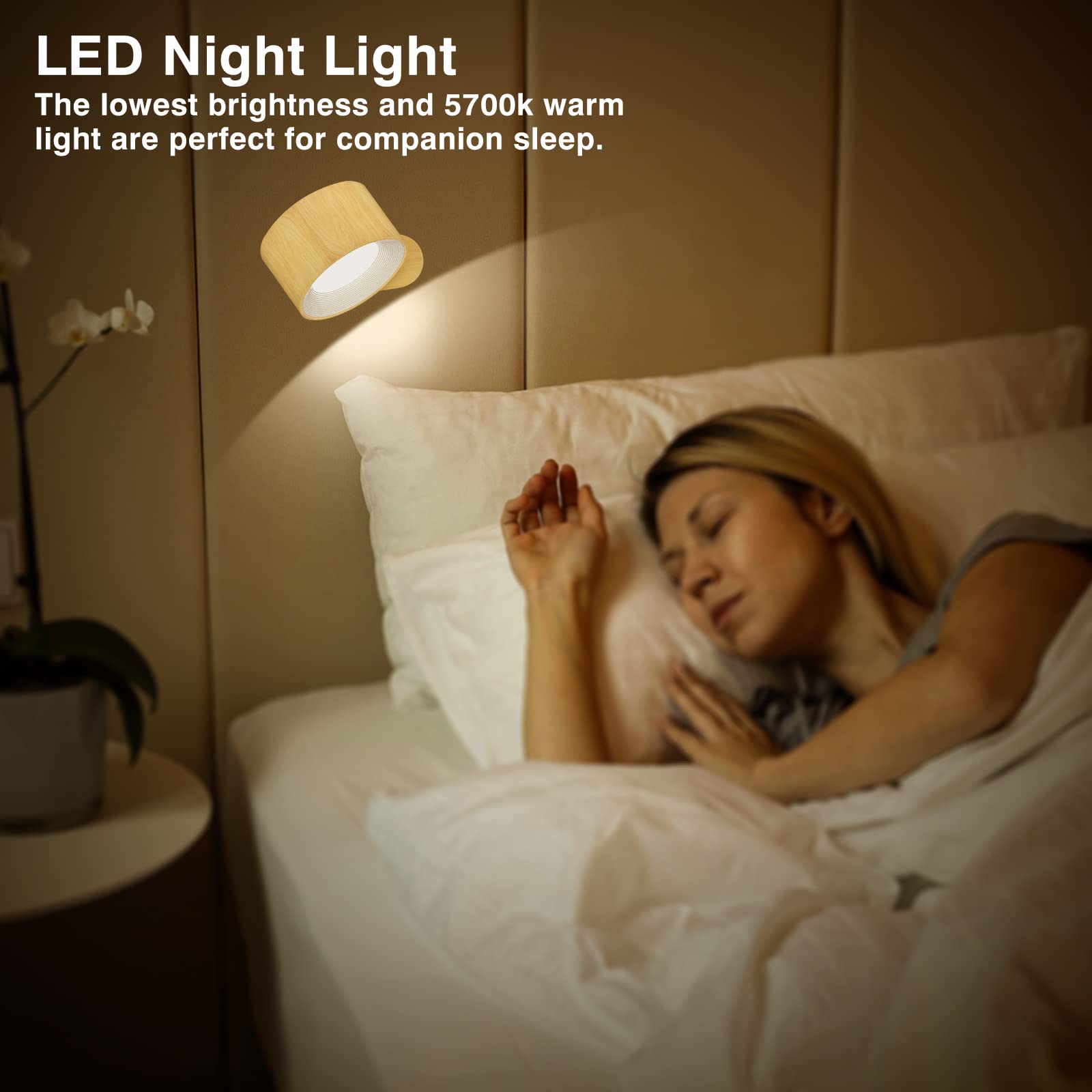 Koopala LED sconce wall light that detaches for portable use