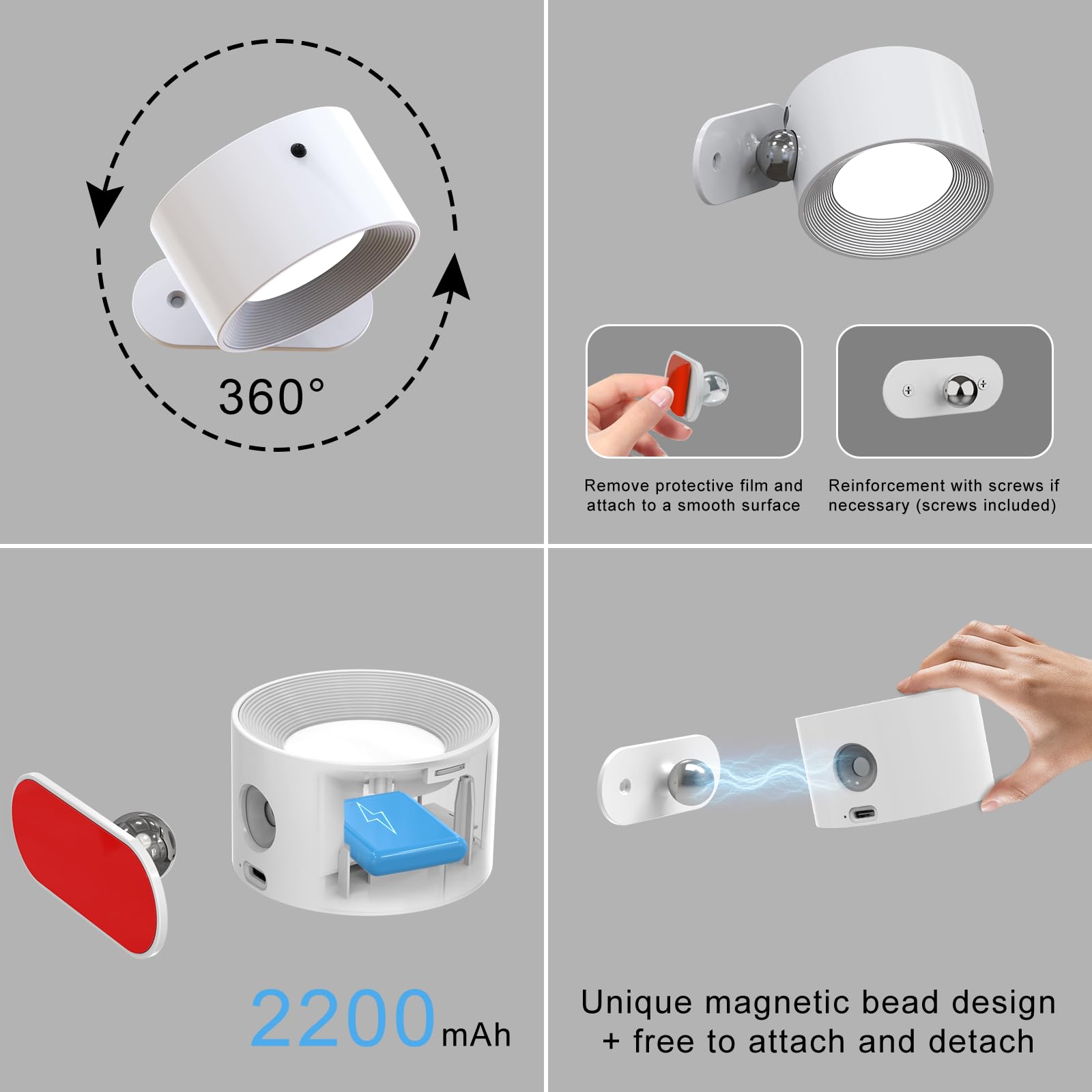 Koopala removable charging dock for flexible placement
