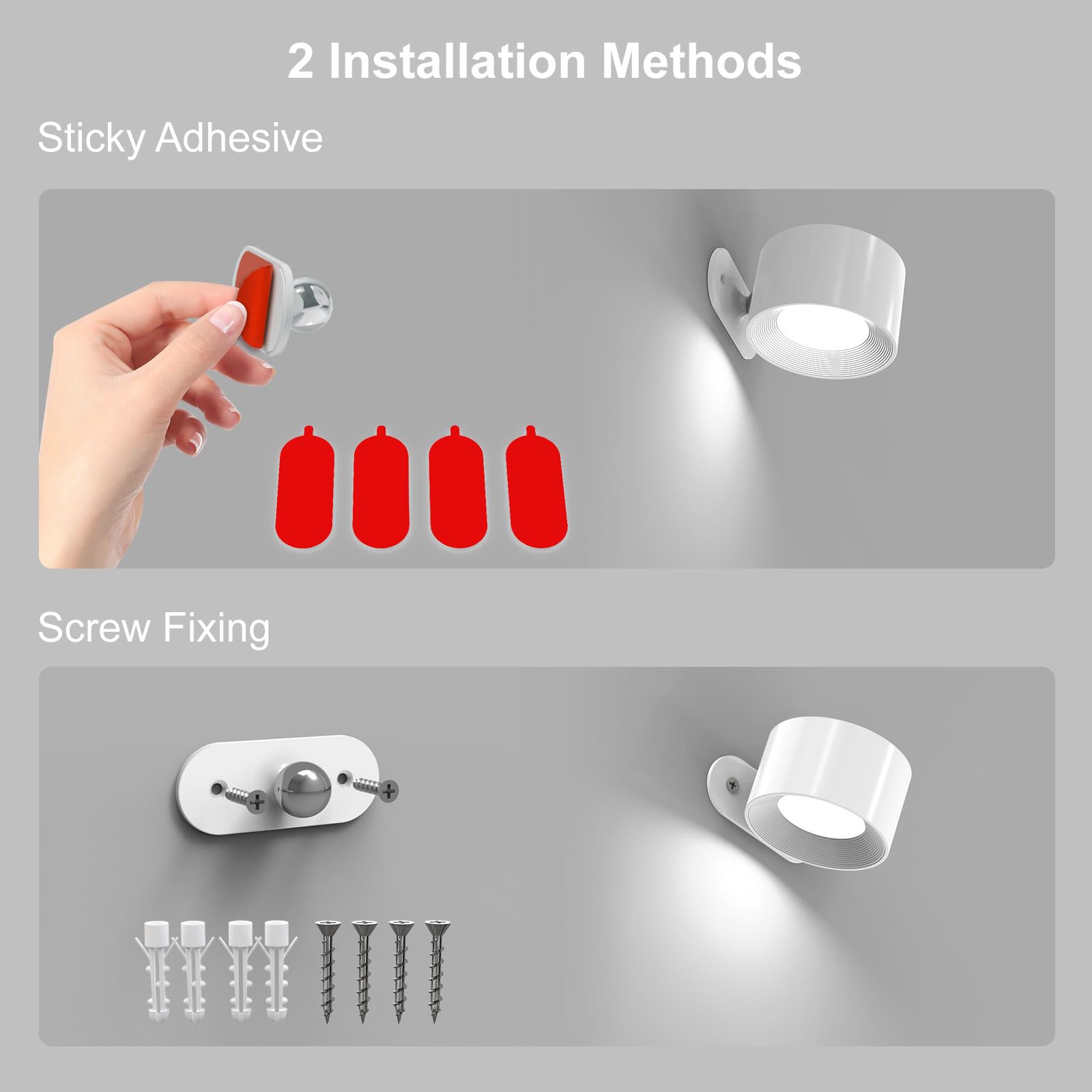 Koopala touch control provides three brightness levels and color temps for customization.