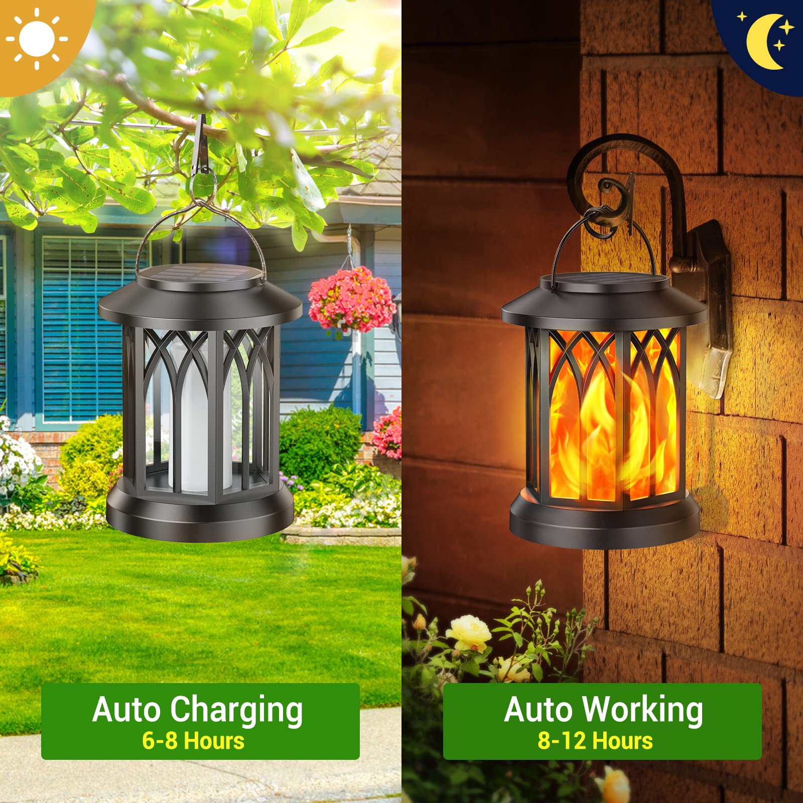 KOOPER IP65 waterproof lanterns endure rain and snow for year-round use.