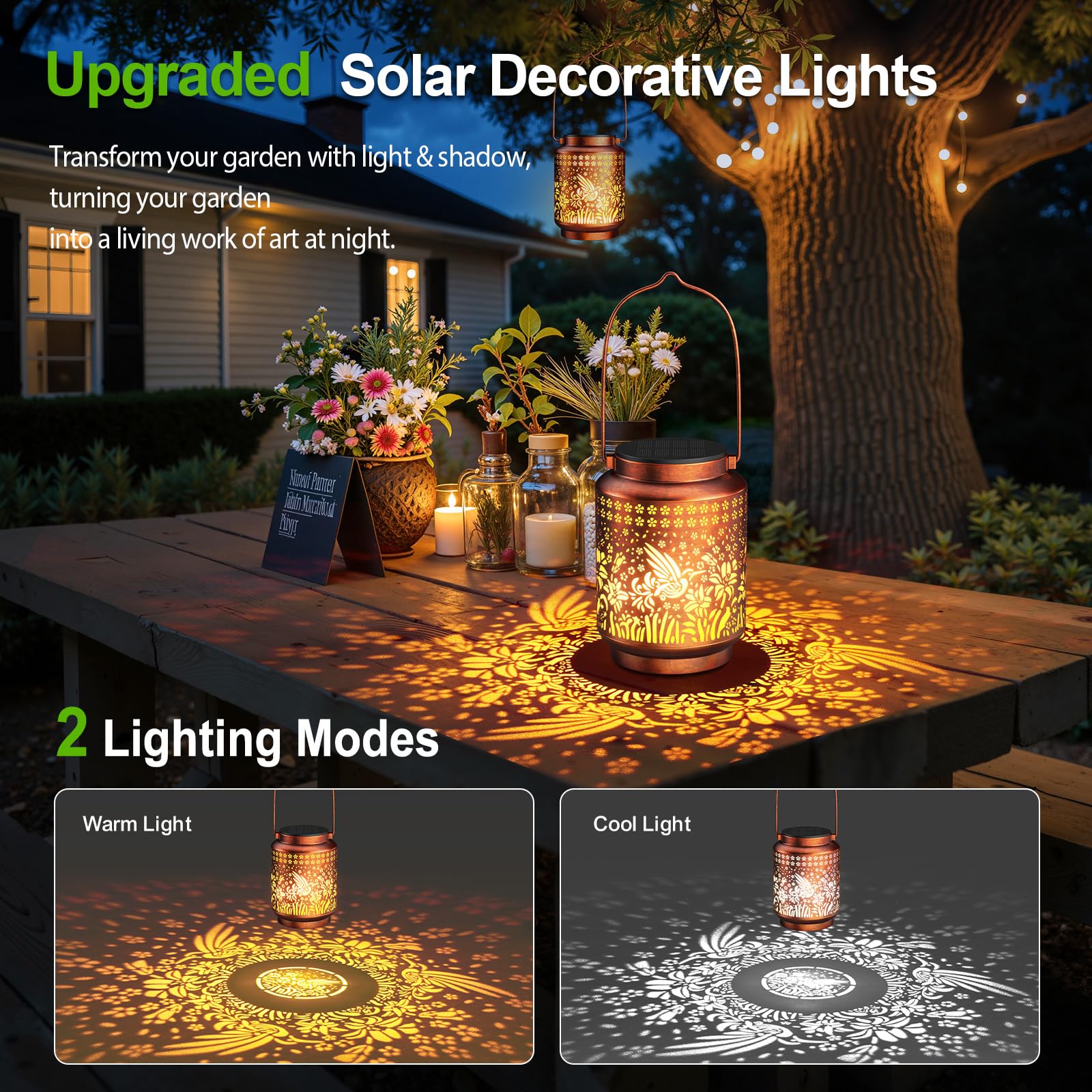 KOOPER upgraded brightness lantern provides sharper projections for outdoor gatherings.