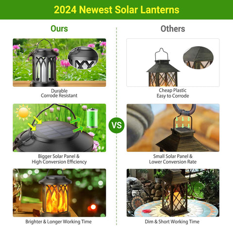 KOOPER hanging lanterns brighten porches and trees with warm glow.