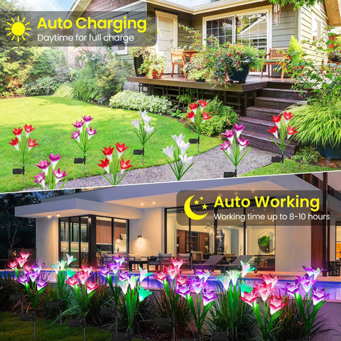 KOOPER night sensor activates auto illumination along garden path
