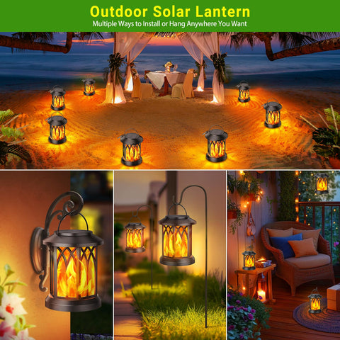 KOOPER Solar lantern with brighter LED beads for vivid garden lighting