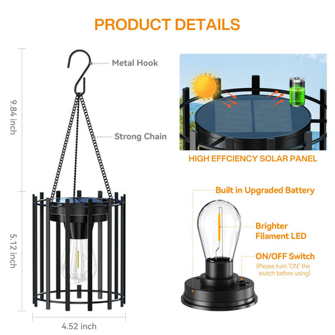 KOOPER solar lantern creates inviting ambience along walkways.