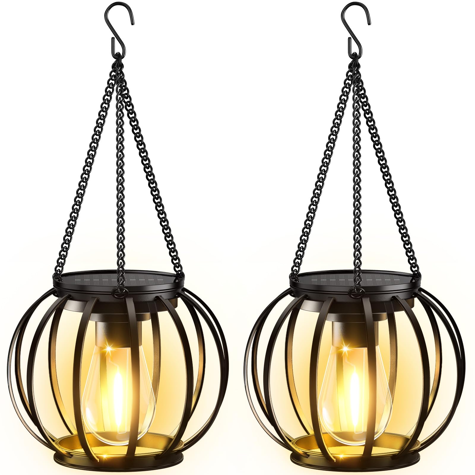 KOOPER vintage metal pumpkin lantern lights a garden path softly