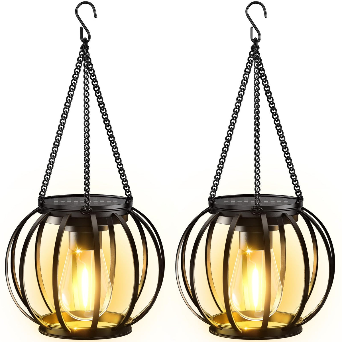 KOOPER vintage metal pumpkin lantern lights a garden path softly