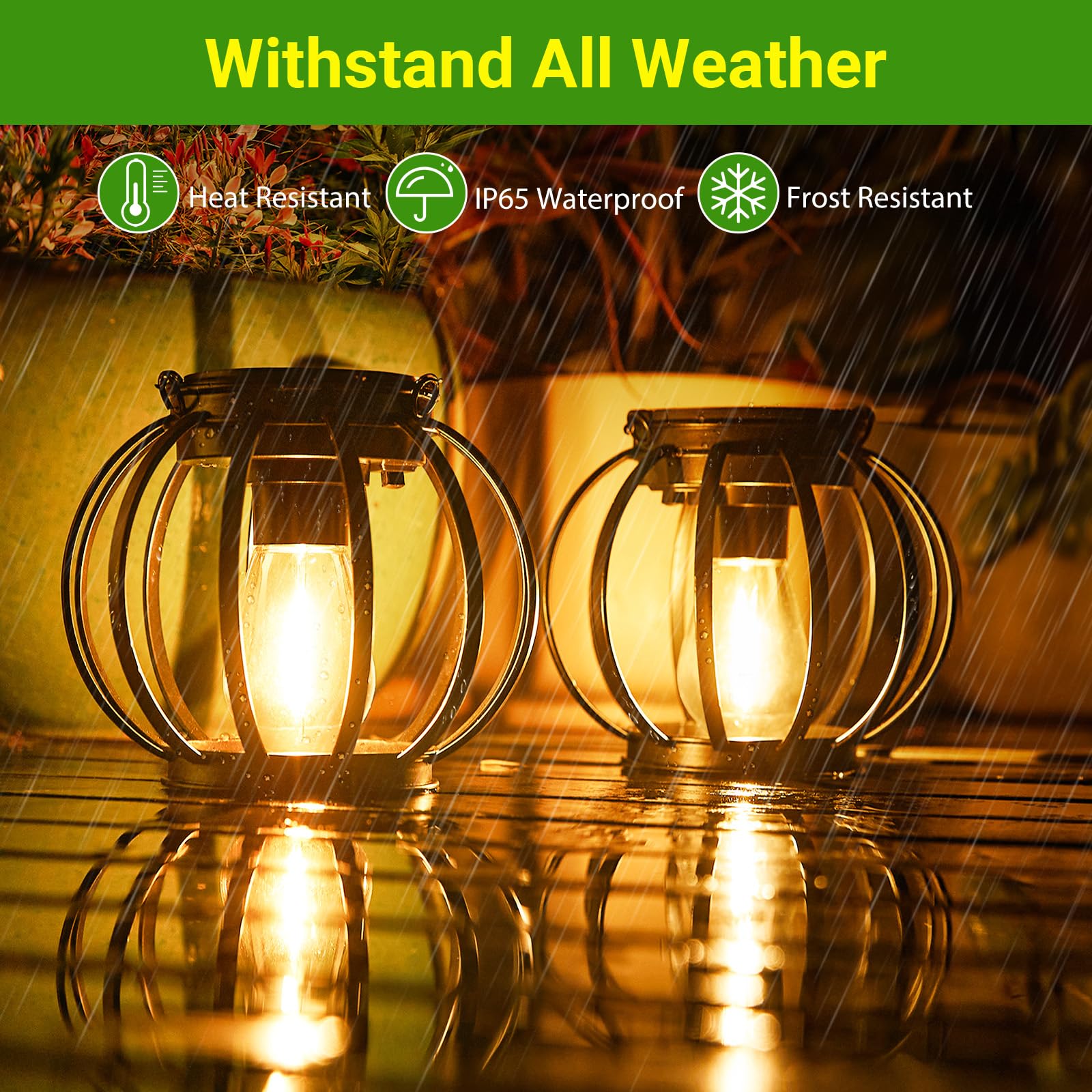 KOOPER solar lanterns pumpkin design illuminating a cozy patio with nostalgic charm