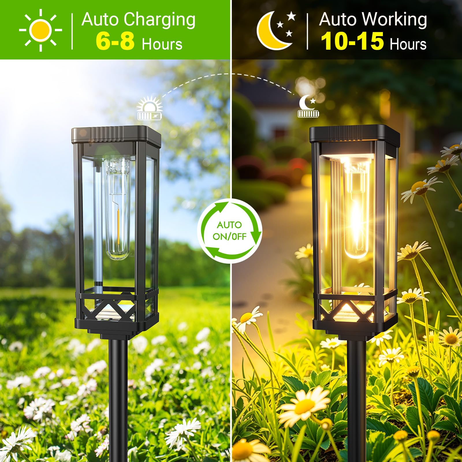 KOOPER reflective design with tungsten cores provides brighter garden lighting.