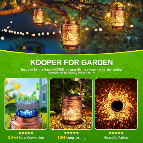 KOOPER two-mode lighting adapts warm or cool glow for mood setting.