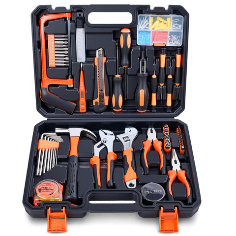 KOOPOOL 160-piece tool set with hammer and wrench for versatile home repairs.
