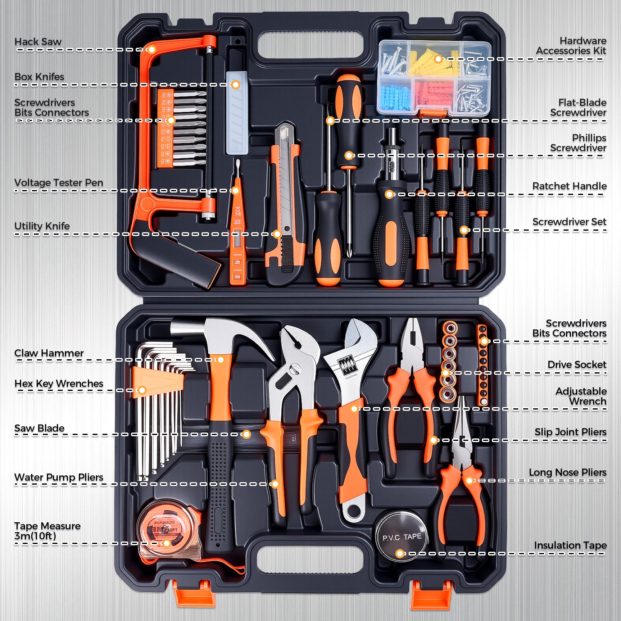 KOOPOOL screwdrivers in ergonomic handles ideal for precise assembly tasks.