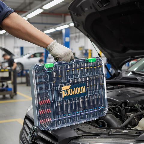 KOOPOOL rugged carrying case keeps tools organized and portable.