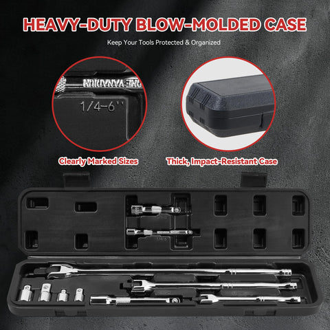 KOOPOOL extension bar 3/8-inch, 3-inch length helps reach tight areas.