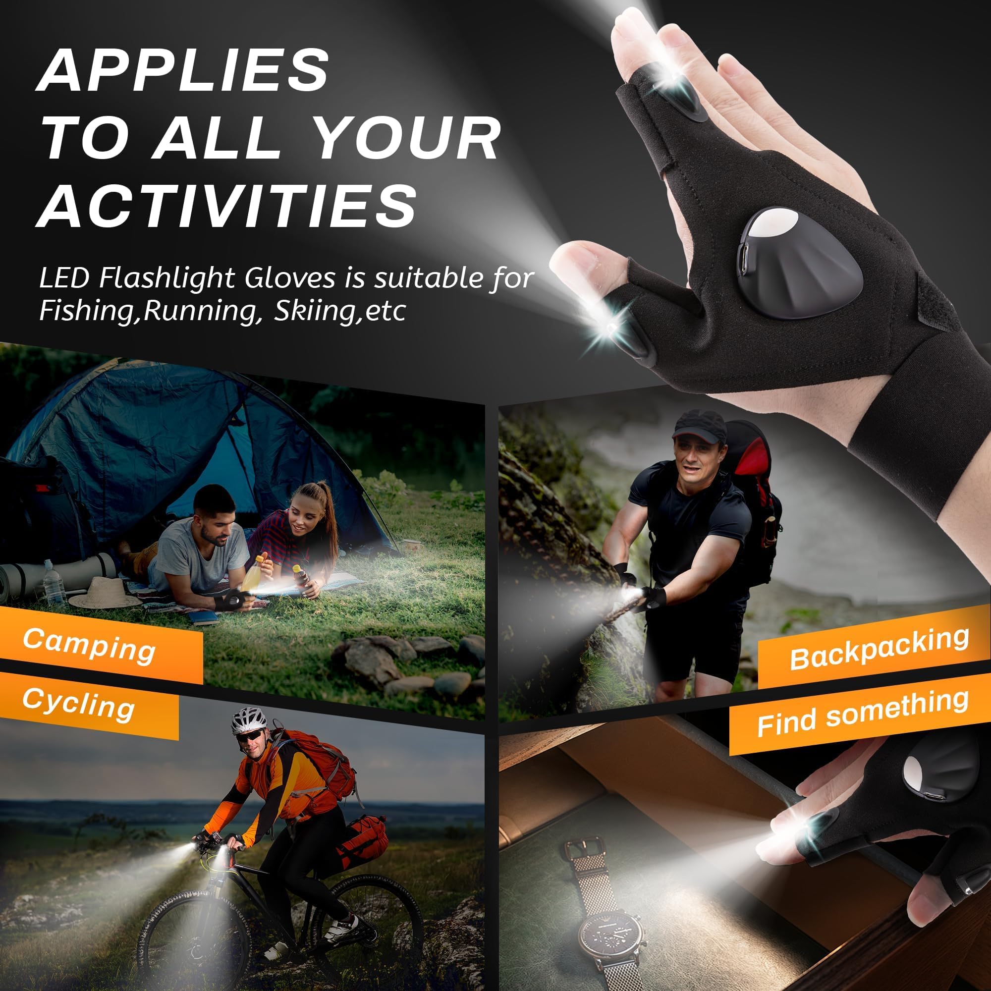 KOOPOOL LED Gloves in toolbox for quick repairs.