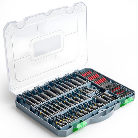 KOOPOOL close-up shows strong magnetic grip on nuts and bolts.
