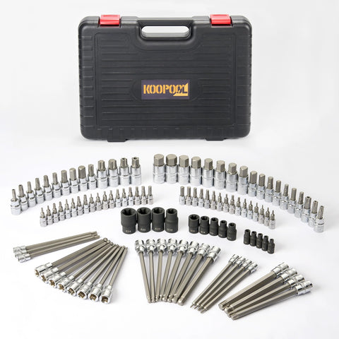 KOOPOOL tamper-resistant Torx sockets close-up showing secure fastener engagement