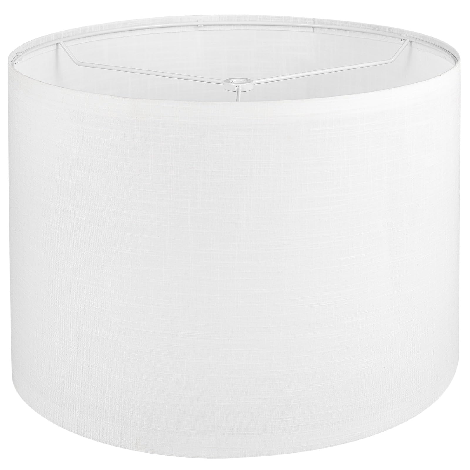 Koorle white drum lampshade 13x13x10 for table and floor lamps, soft lighting.