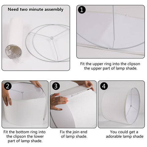 Koorle drum shade softens glare for comfortable evenings.