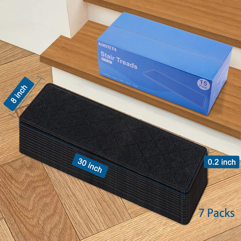KOOTETA non-slip surface on glossy stairs improves grip during daily use.