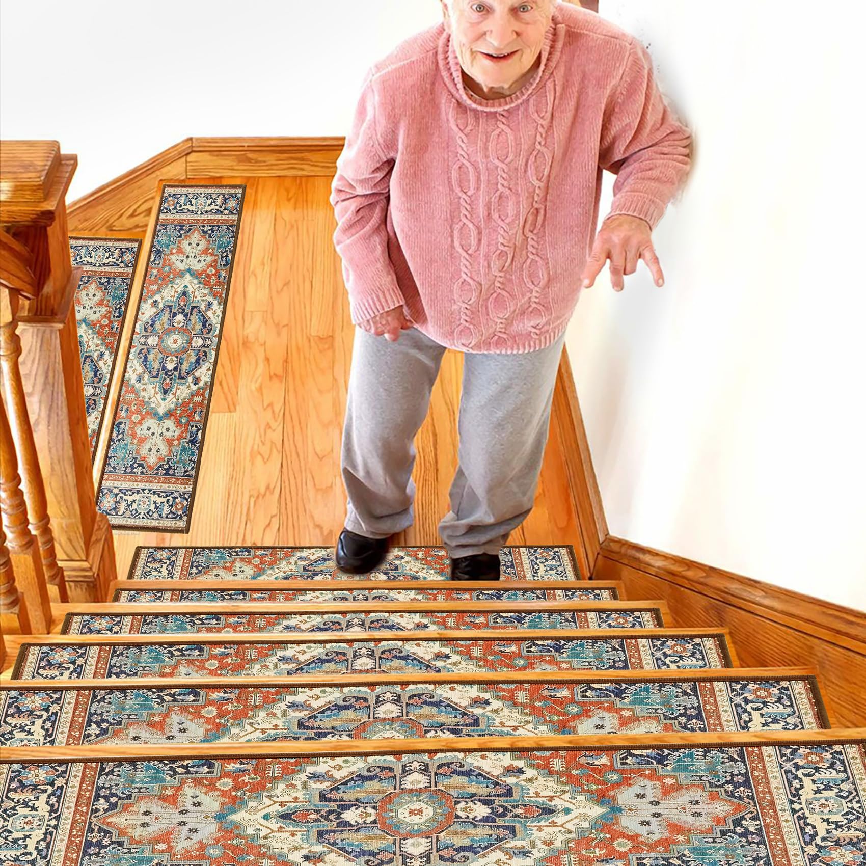 KOOTETA stair treads 15-pack provides ample coverage.
