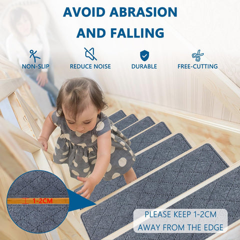 KOOTETA stair treads are washable for simple maintenance.