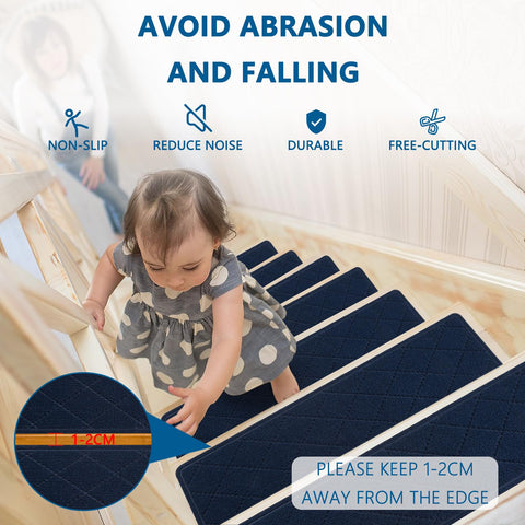 KOOTETA stair treads can be cut to fit corners and irregular steps