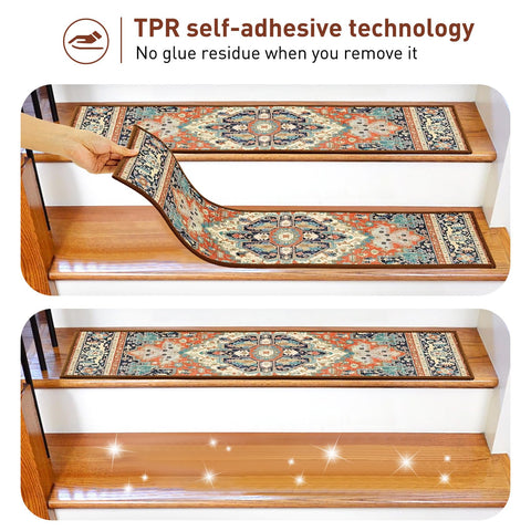 KOOTETA stair treads cut-to-fit to match irregular stairs.