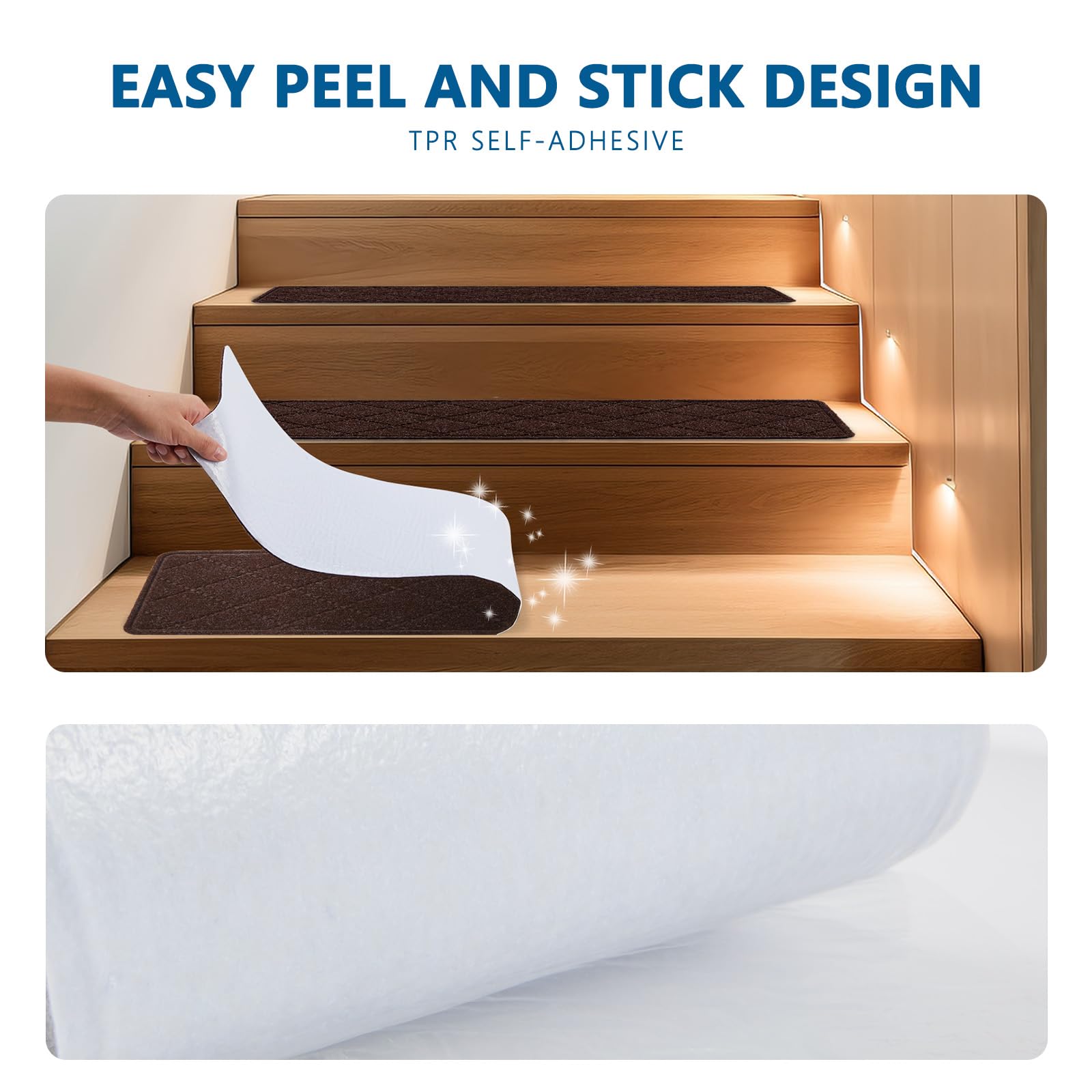 KOOTETA stair treads are easy to clean, maintaining a neat staircase