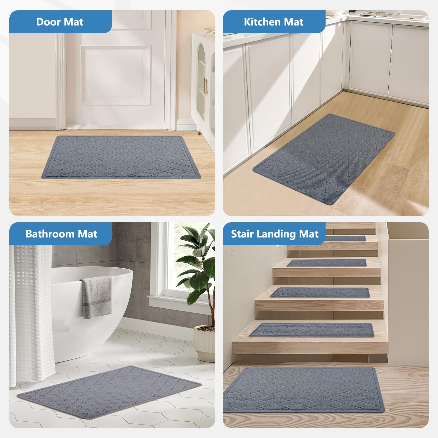 KOOTETA grey-blue colorway complements modern home decor.