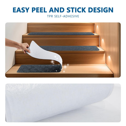 Care of KOOTETA stair treads: vacuuming and machine washing