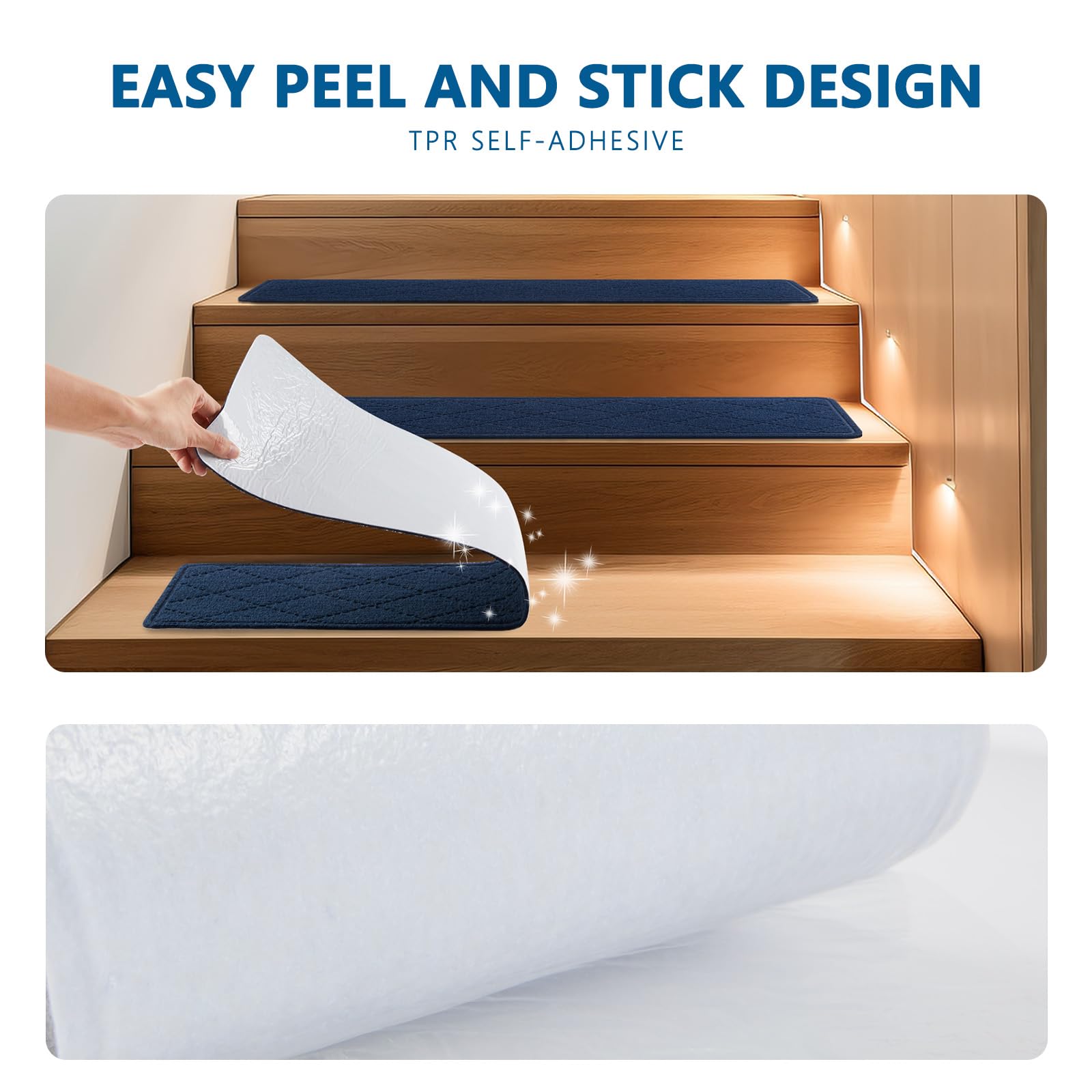 Noise reduction as KOOTETA stair treads cushion footfall