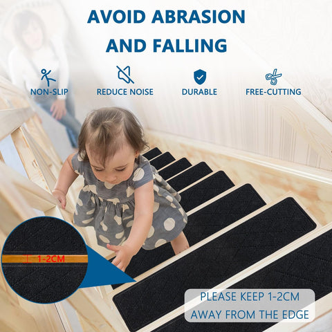 Kooteta stair treads noise reduction on wooden stairs for a quieter home