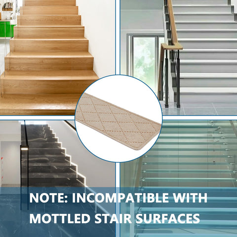 KOOTETA stair treads tpr backing detail shows secure anti-slip system.