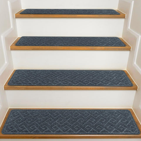 KOOTETA stair treads on wooden steps with a non-slip top surface for safer footing