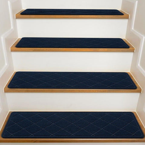 KOOTETA stair treads on wooden steps offer soft-touch comfort and anti-slip protection