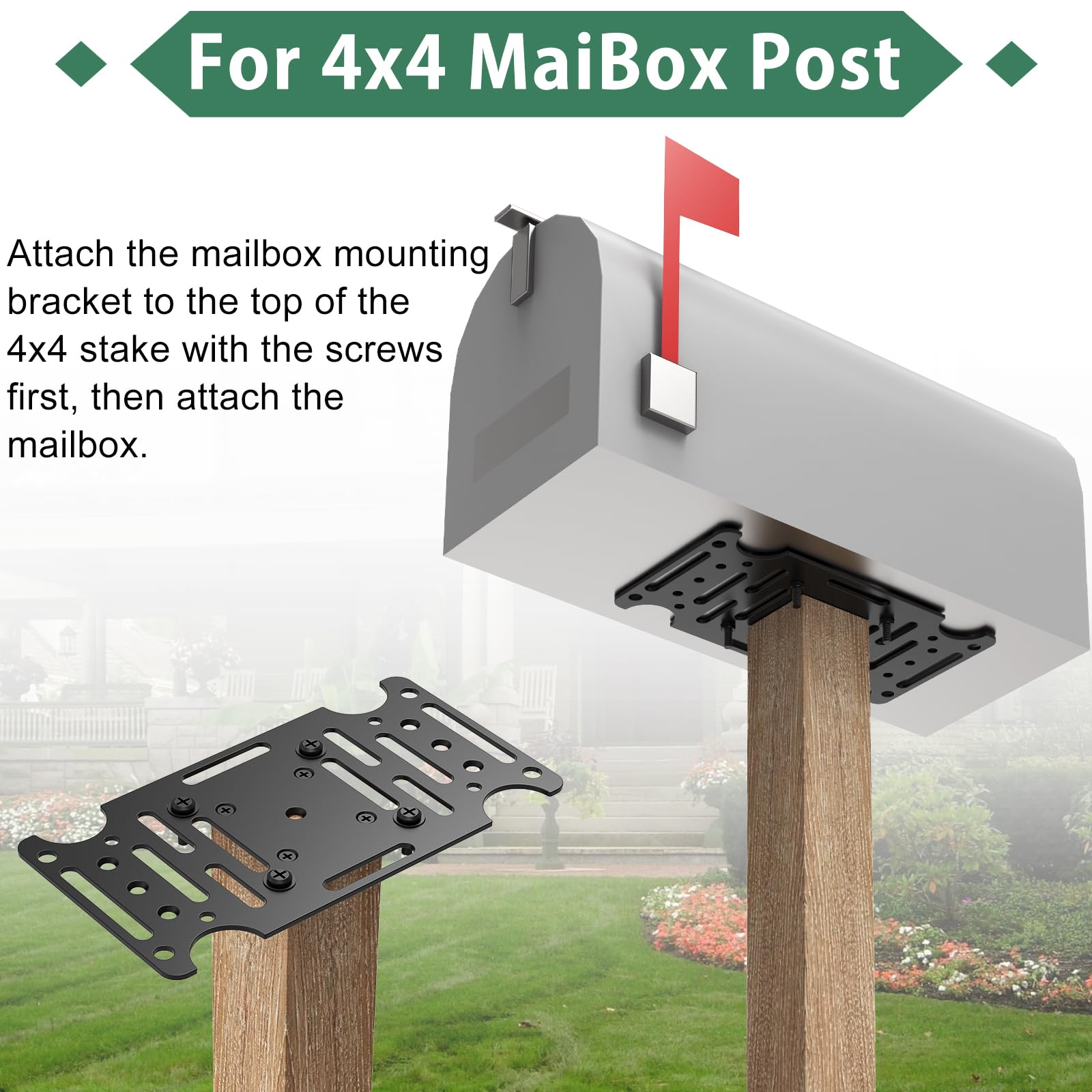 KOPKIO mounting hardware included for quick setup on wood or hollow posts.