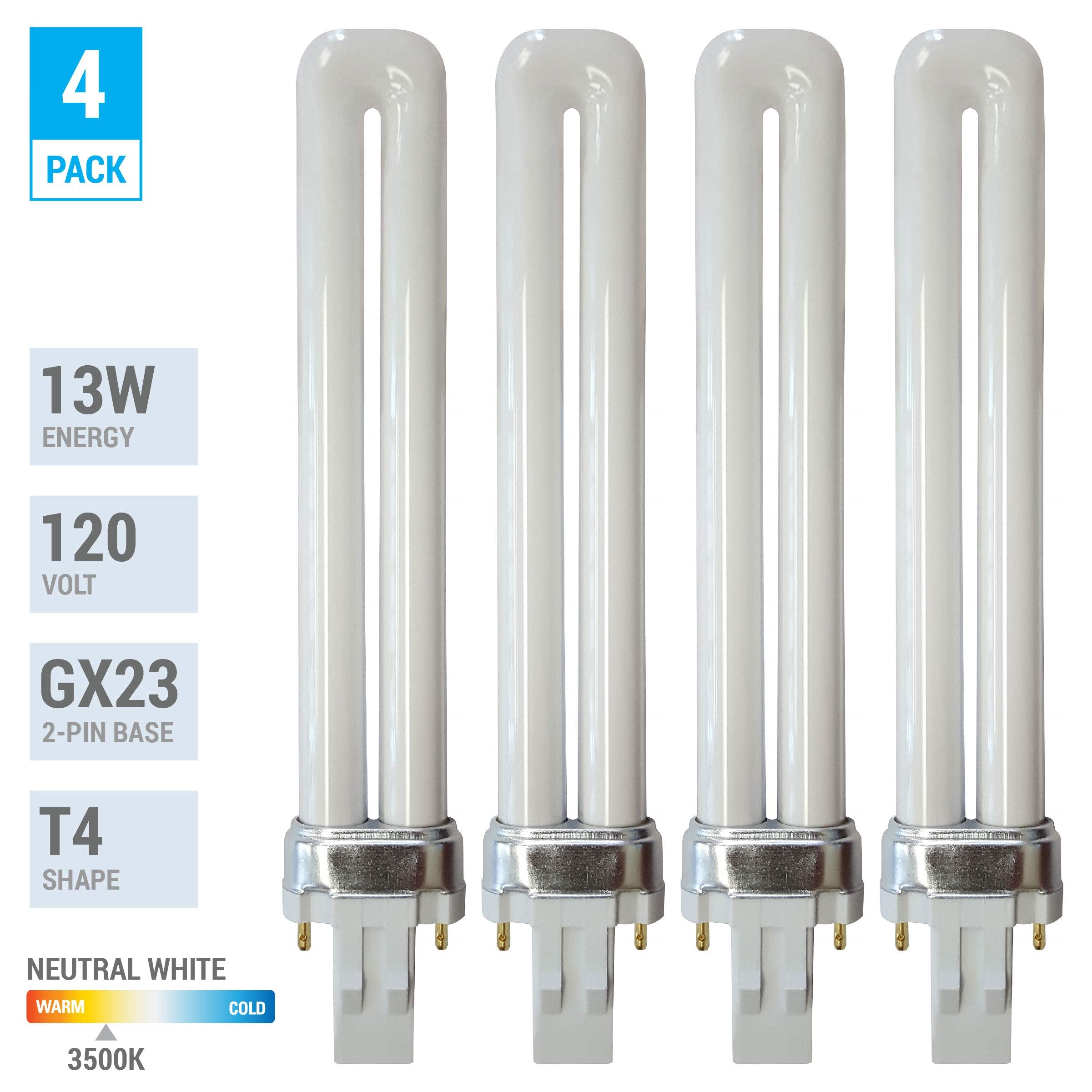 KOR 13W GX23 bulb installed in GX23 socket for easy replacement.