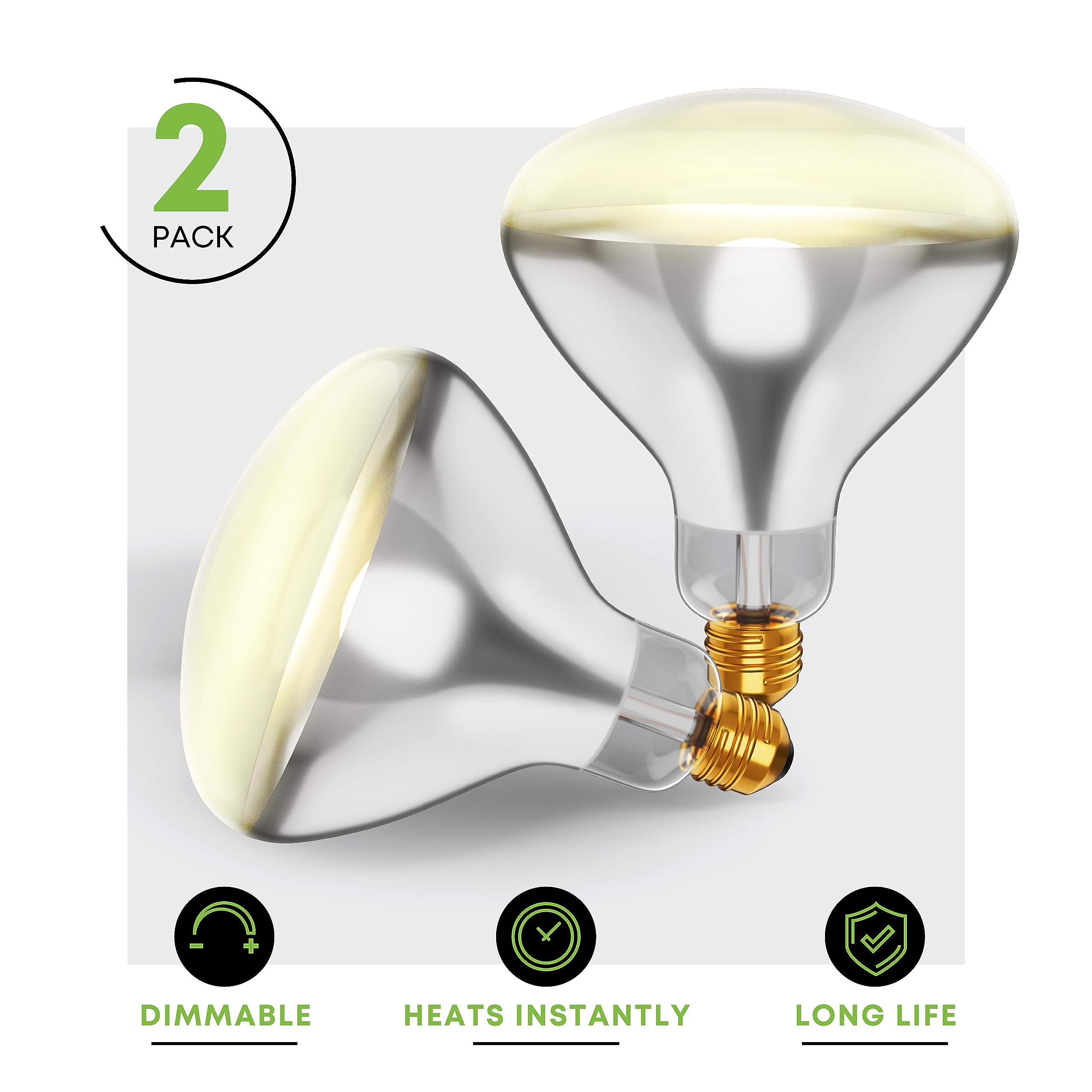 KOR 250W Heat Lamp fast-warming glow helps pets and livestock feel cozy promptly.