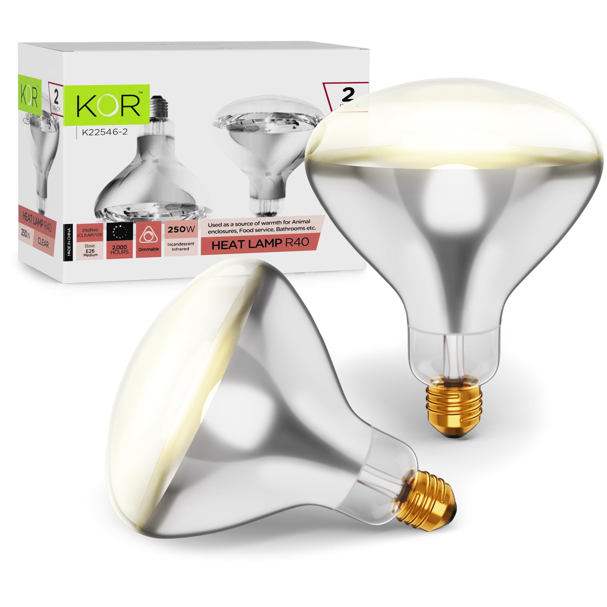 KOR 250W Heat Lamp helps iguanas and lizards stay comfortable in cooler days.