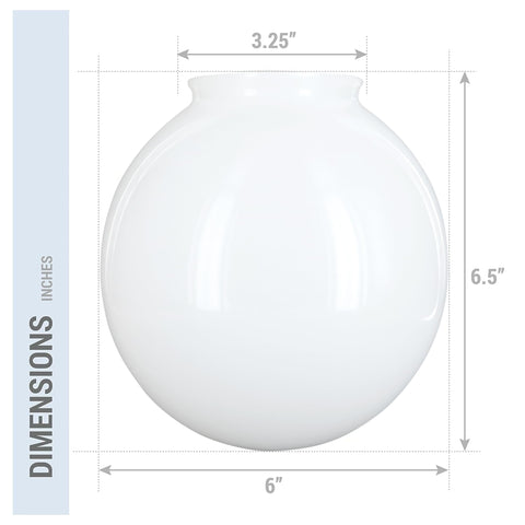 KOR K21815 6-inch diameter globe provides diffuse, modern glow.