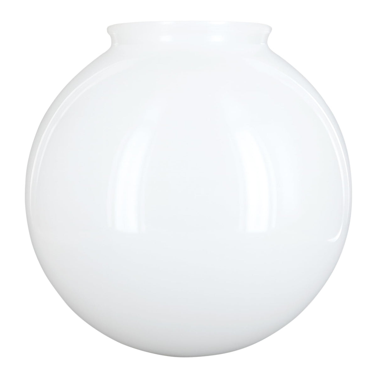 KOR K21815 white glass globe shade for soft, even hallway lighting.