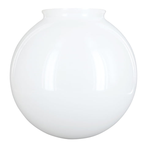 KOR K21815 white glass globe shade for soft, even hallway lighting.